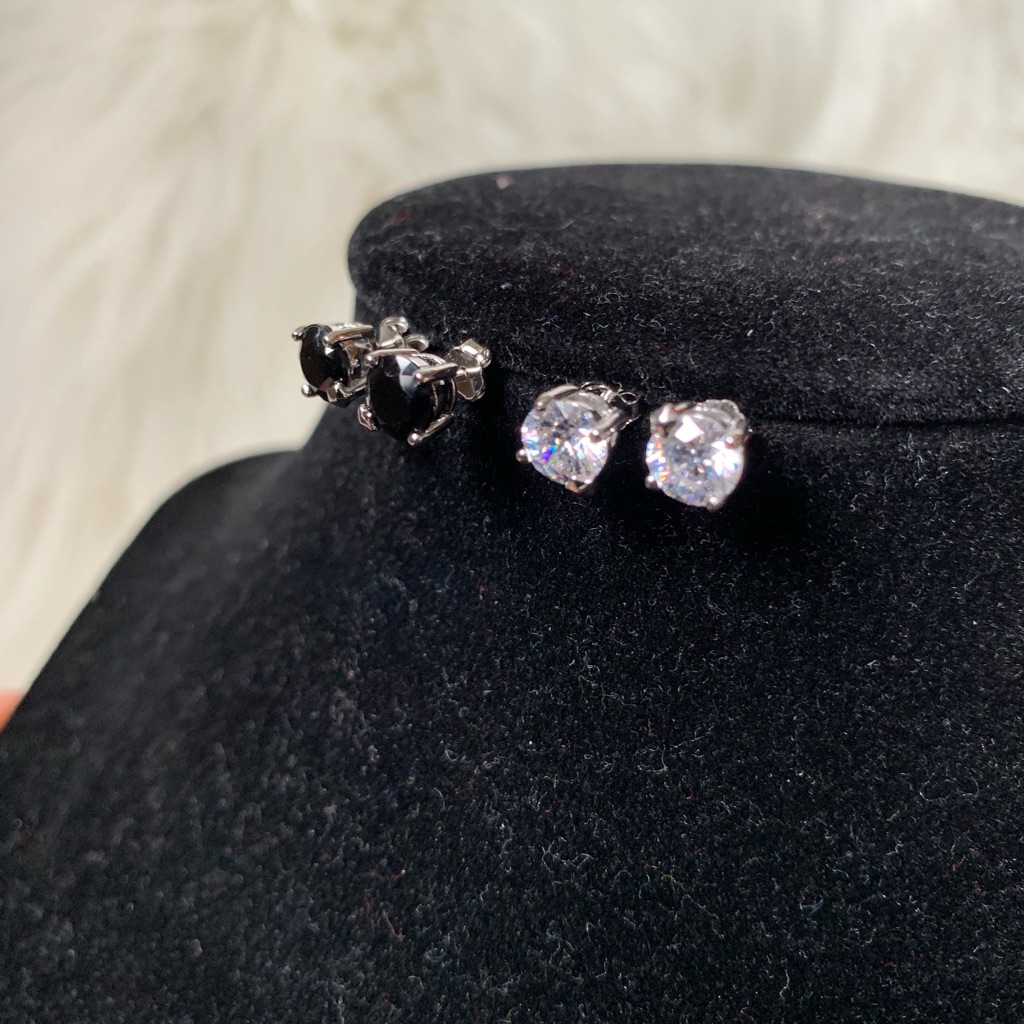New Solid Sterling Silver Earring Set